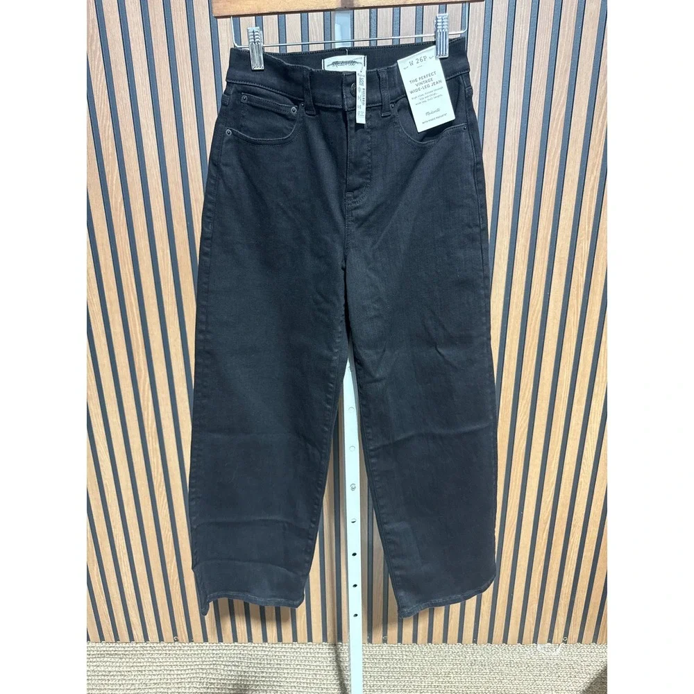 NWT Madewell The Petite Perfect Vintage Wide-Leg Jean - Size 26P - MSRP $148